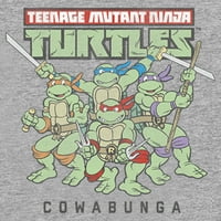 Dječakov tinejdžerski mutant ninja kornjače Cowabunga grafički tee atletski heather malen