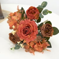 Tureclos umjetno cvijeće Buket lažne glave LifeLike ruže Party Home Diy Dekorativna simulacija Hrpa