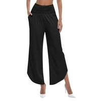 Akiigool ženske hlače Ležerne prilike, Hlačne pantalone sa visokim strukom, pantalone sa širokim nogama,