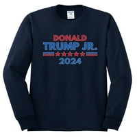 Divlji Bobby, Donald Trump JR Politički majica dugih rukava, mornarica, mala