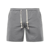 Beiwei muškarci elastične strugove ljetne casual kratke hlače na plaži Čvrsta boja klasične prikladne