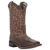 Laredo Womens Astras Cheetah Square Phoe Casual Boots Mid Calf niska peta 1-2