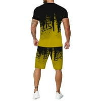 Žuta odijela za muškarce Slobodno vrijeme Veliki fitnes Ljeto Trčanje dvije muške 3D vanjske inkjetske