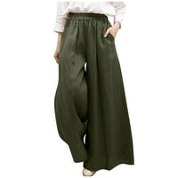 Corashan Hotsa za žene, ženska modna čvrsta boja labave ugradbene pantalone sa širokim nogama, ženske