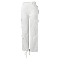 Neugodni temp Životni gamaši ravne deminske teretne hlače casual pantalone sa džepom veličine pantalone