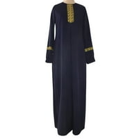 Maxi haljina za žene modne žene plus veličine Print Jilbab muslimanski maxi haljina casual kaftan duga