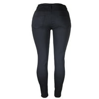 Traperice za žene Ženske mršave Jeans Plus size Modne casual olovke Ženske jeance crni xxl