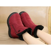 Woobling Vodootporne zimske žene cipele sniježne čizme plišani patentni patentni patentni patentni čizme