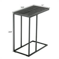 Oblikovani bočni stol, pravokutnik završni sto za kauč i krevet, drveni laptop stol s metalnim okvirom