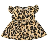 Baby Girl Haljina haljina za novorođene Romper Leopard Dress bez rukava 3- mjeseci