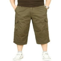 Sanviglor muške hlače elastična struka dna srednje pantalone Baggy Loungewear Sport Army Yellow XL