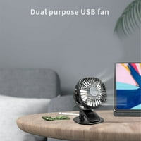 Ventilator USB Clip, višenamjenski prenosivi desktop desktop mini malog ventilatora, tri brzina vetra,