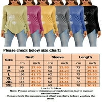 Nepravilna košulja za žene za žene dugih rukava maslačka vrhova bluza siva 3xl