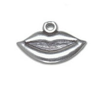 Sterling srebrna 8 šarm narukvica sa priloženim otvorenim uslovnim uslovnim usnama Charm