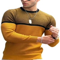 Niuer muški džemper pletenje Jumper Top dugih rukava pulover casual pletenim vrhovima vrat tamno siva