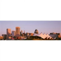 Panoramske slike Jutarnji Skyline i Persion Koncert Paviljon Baltimore MD USA Poster Print panoramskim
