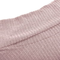 Obrezane dukseve za žene Ženska turtleneck pleteni džemper duks dugih rukava elegantni casual vrhovi