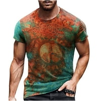 Amidoa Muške ljetne košulje Ležerne prilike Slim Fit Short rukavi šareni prostor Grafički grafički majica