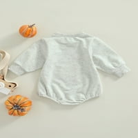 Sunitory Newborn Baby Girl Boy Halloween Outfit s dugih rukava Pumpkin Rodper Dukserice Preveliki džemper