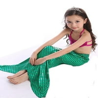 Xingqing Toddler Girls sirena kostim kupaći kostim kupaćim kostima sa ribljim repnim bikinima za Cosplay