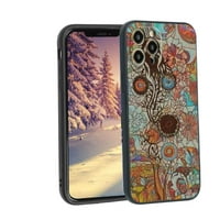 Kompatibilan sa iPhone Pro MA telefonom, Hippie-Art Case Silikon zaštitni za teen Girl Boy Case za iPhone