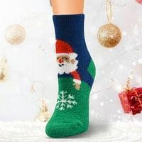 Božićne ženske crtane kat čarape zgušnjavaju tople neklizajuće čarape za spavanje papuče čarape