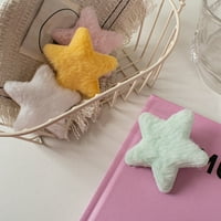 Lizyue Star Fripins Solid Bool Fufzy Fuzzy Soft Antiklizat kose Portable Sweet Style Pentagram Bangs
