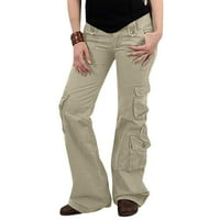 Teretne hlače Žene Y2K pantalone padobrana ravna noga dnevna salona višestruki džepovi joggers znoje