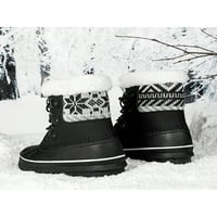 Djeca udobnost Neklizajuće zimske cipele Snow patke čizme Školsko crtanje srednje telefne čizme crna
