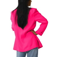 Ugodan stilski svestrani blejzer Qwang ženske haljine jakne lagana, ženska blužana jakna od čvrstog