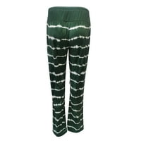 Huaai ženske joge pantalone široke noge za vuču Labavi salon rudnike ruljine za žene zelene xl