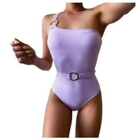 Jedan kupaći kostimi za bandeau zavoj bikini set push-up brazilski kupaći kostim ljubičaste veličine