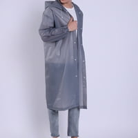 Grey Eva za višekratnu košulju na otvorenom modna kiša pončo s kapuljačom i rukavima za kišu za odrasle