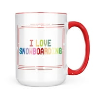 Neonblond I Love Snowboard, šareni poklon za ljubitelje čaja za kavu