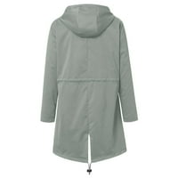 SKSLOEEG Vwomenska dugačka jakna za kišu vodootporna jakna za ženske kišne kapute Vodootporan sa laganim