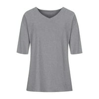 Knosfene Ženske ljetne tunike prevelike majice za žene plus veličina labave polovine rukavske majice