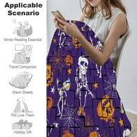 Pokrivač s Halloween pokrivača za spavaću sobu, sablasan mrtav, 309
