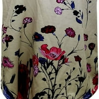 Ženske košulje Žene okrugli vrat Bluza s kratkim rukavima Modna cvjetna tiskana majica Lood Fit Hos