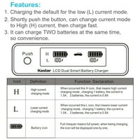 Kastar AC LCD Dual Brzi punjač Kompatibilan sa Sony PXW-X160, PXW-X180, PXW-X200, PXW-Z450, PXW-Z190,