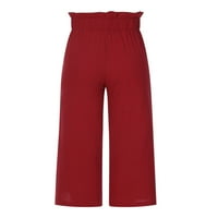 Eyicmarn ženske pantalone sa širokim nogama Ljeto casual labavo hlače velike boje u boji