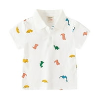 Dječja majica za djecu Crtani Dinosaur Ispis kratkog rukava s kratkim rukavima košulja za dječake, košulja