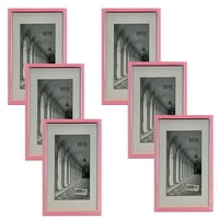 Studio od 8x10 zidnih i tabletop ružičastih okvira za slike u ružičastoj boji sa srebrnim naglaskom