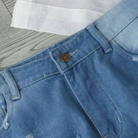 Ženske traperice Ženski dečko Jeans Stretchy Ripped uznemiren traper hlače traperice za žene trendi