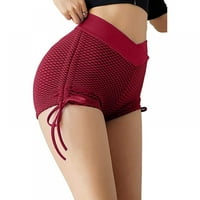Sportske plijenske kratke hlače za žensko-visokog struka mjehurića teksturiranog scrounch guza za podizanje