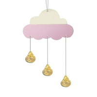 Glupest brech nordijski stil Drveni oblak sjajni vode kap viseći ukras Kids Room Decor Cloud Glitter