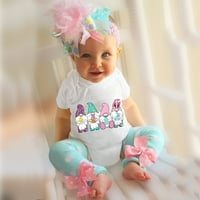 6M Uskršnja dječja odjeća novorođenčad Dječje djevojke dječake Uskrs Bunny Bodysuit Romper Casual odjeća