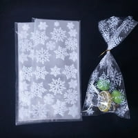 Poklon vrećice Snowflake Print Skladištenje Torbice Plastične grickalice Matice Goodie torbe za pekaru