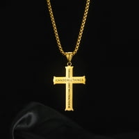 Toyella Retro Fashion Street Hip Hop Cross Cross All-Matclax ogrlica od nehrđajućeg čelika A