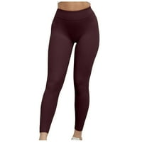 Visoke vučne pantalone za žene povlačenje na joga hlače Scring Workwout gamaše Skinny Butt Lipting Solid