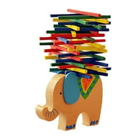 Bulestore Kids Obrazovne igračke Elephant drvena ravnoteža igra Montessori blokira igračke poklon